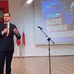 Kampania prezydencka 2025. Były premier Mateusz Morawiecki (PiS) w Zielonej Górze (fot. Piotr Bakselerowicz)