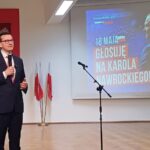 Kampania prezydencka 2025. Były premier Mateusz Morawiecki (PiS) w Zielonej Górze (fot. Piotr Bakselerowicz)