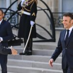 Premier Donald Tusk i prezydent Francji Emmanuel Macron. Fot. PAP/Radek Pietruszka