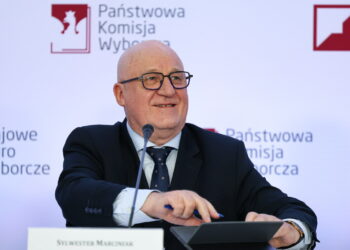 Sylwester Marciniak, przewodniczący PKW (PAP/Paweł Supernak)