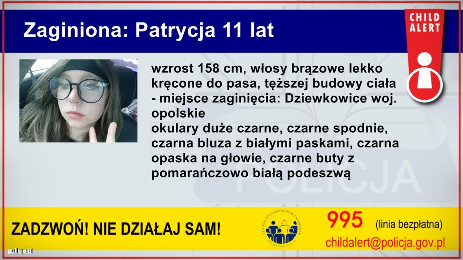 Zaginęła 11-letnia dziewczynka