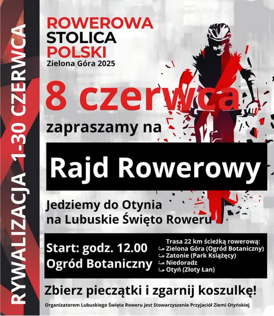 W niedzielę rodzinny rajd rowerowy do Otynia Radio Zachód - Lubuskie