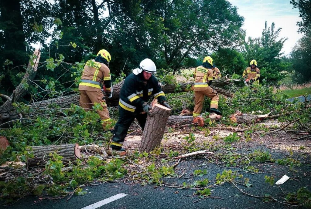 Strażacy w akcji po nawałnicy (KWPSP Gorzów)