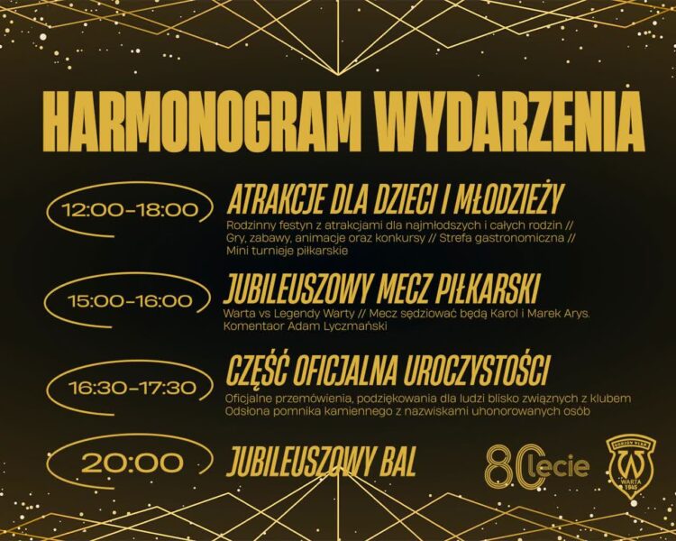 Warta zaprasza na piątkowe świętowanie 80-lecia 9 Warta zaprasza na piątkowe świętowanie 80-lecia Radio Zachód - Lubuskie