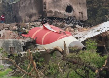 Fragment samolotu po katastrofie Fot. PAP/EPA/RAJAT GUPTA