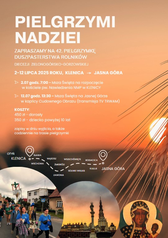 Pielgrzymka środowisk rolniczych na Jasną Górę Radio Zachód - Lubuskie