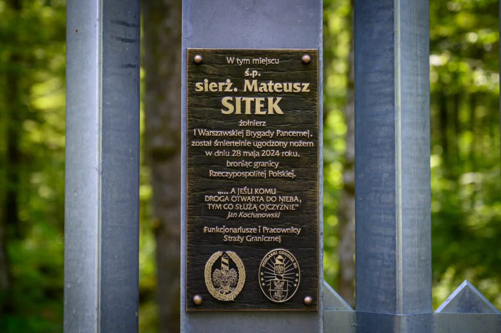 Wspomnienie sierż. Sitka w pierwszą rocznicę tragicznej śmierci materiały prasowe Zgrupowania Zadaniowego Podlasie