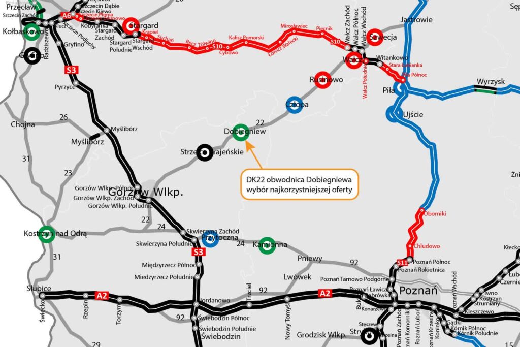 Ponad 104 mln zł na obwodnicę Dobiegniewa 2 Obwodnica Dobiegniewa będzie kosztować ponad 104 mln zł (GDDKiA Zielona Góra)