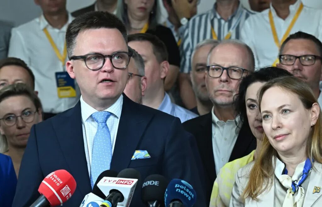Hołownia chce stanowiska wicepremiera dla swojego ugrupowania. Wskazał potencjalną kandydatkę 2 Szymon Hołownia i Katarzyna Pełczyńska-Nałęcz Fot. PAP/Radek Pietruszka