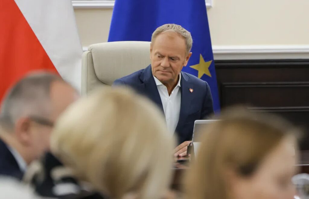 Donald Tusk na posiedzeniu Rady Ministrów Fot. PAP/Paweł Supernak