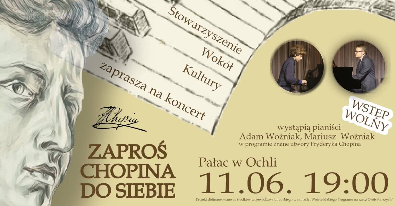 Koncert „Zaproś Chopina do siebie” już w środę, 11 czerwca, w Ochli Radio Zachód - Lubuskie