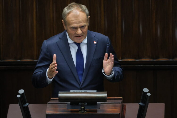 Premier Tusk: Latem możliwe kontrole na granicy z Niemcami 9 Expose premiera Donalda Tuska (PAP/Rafał Guz)