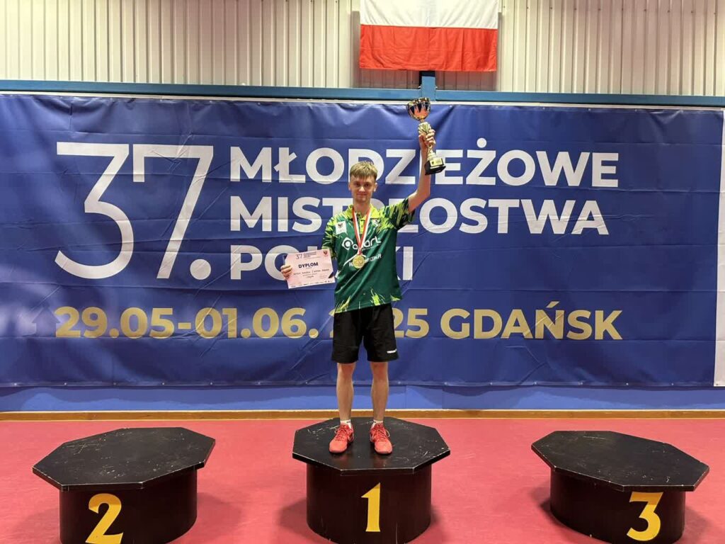 Patryk Bielecki młodzieżowym mistrzem Polski w grze podwójnej fot. Facebook/Gorzowski Klub Sportowy