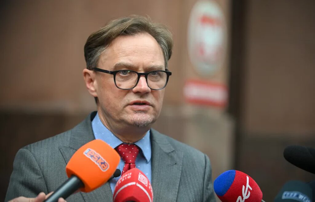 Rzecznik MSZ Paweł Wroński. Fot. PAP/Marcin Obara