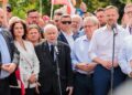 Konferencja prasowa na polsko-niemieckim przejściu granicznym Fot. PAP/Jerzy Muszyński