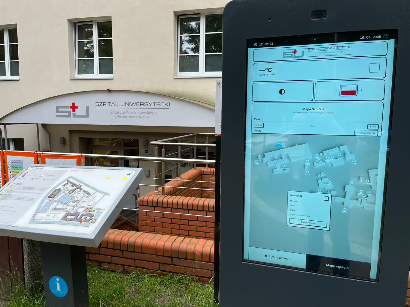 Infokioski na terenie Szpitala Uniwersyteckiego Radio Zachód - Lubuskie