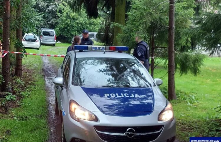 Policja na miejscu zabójstwa Fot. Policja.gov.pl