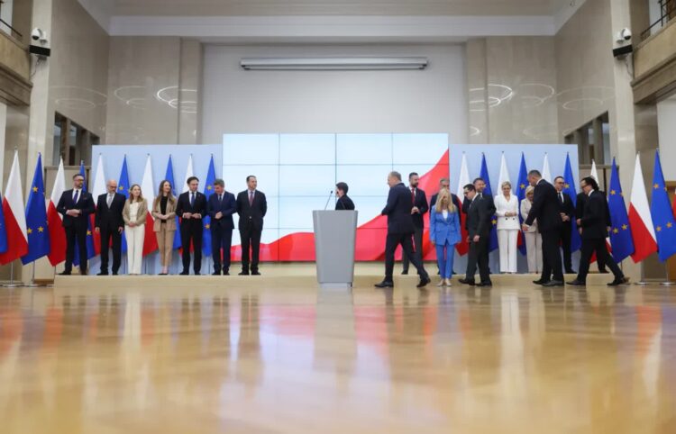 Konferencja prasowa premiera Donalda Tuska w KPRM, fot. PAP/Leszek Szymański
