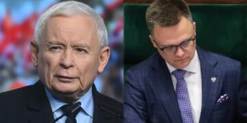 Kaczyński: Hołownia dalej powinien być marszałkiem Sejmu 10 Jarosław Kaczyński i Szymon Hołownia Fot. PAP/Piotr Nowak/Tomasz Gzell