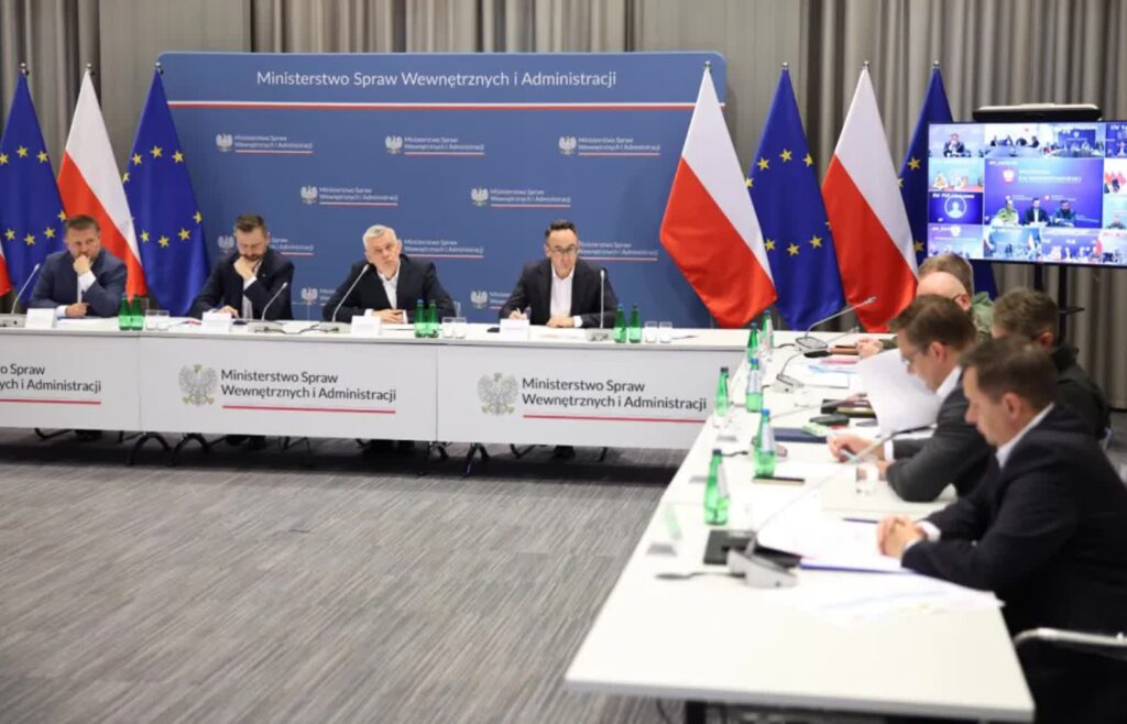 Sztab kryzysowy Fot. MSWiA