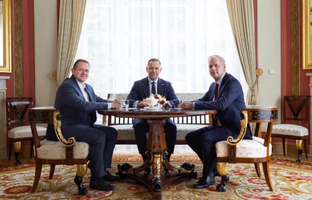 Mateusz Kotecki, Karol Nawrocki i Karol Rabenda Fot. X/Karol Nawrocki