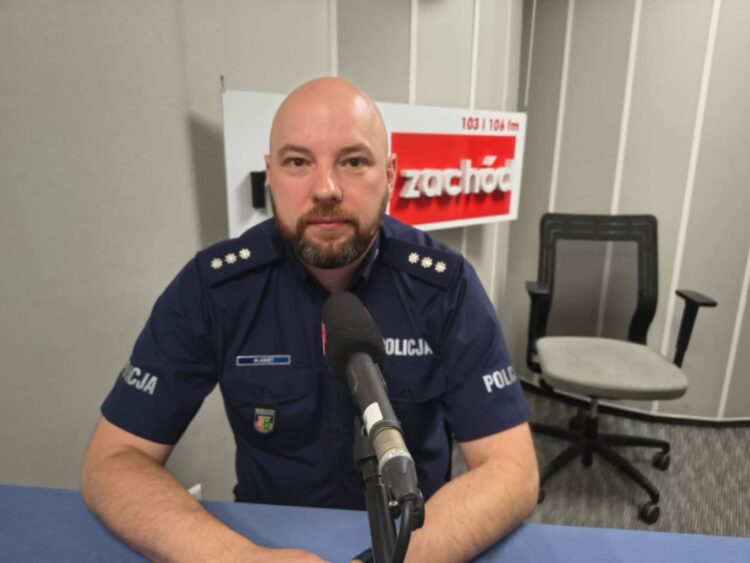 komisarz Maciej Kimet, rzecznik KWP w Gorzowie Radio Zachód - Lubuskie