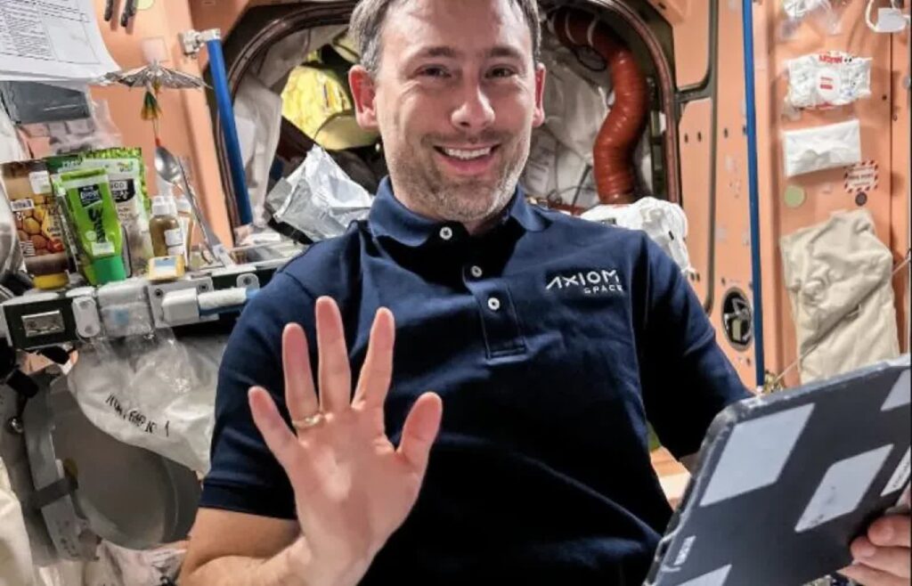 Sławosz Uznański-Wiśniewski. Fot. AstroPeggy/Twitte/AstroSlawosz