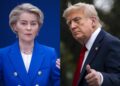 Ursula von der Leyen i Donald Trump Fot. PAP/EPA/OLIVIER MATTHYS/BONNIE CASH/POOL