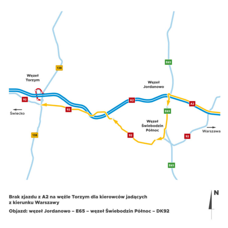 Rozpoczął się remont. Tu nie zjedziesz z autostrady A-2 9 Rozpoczął się remont. Tu nie zjedziesz z autostrady A-2 Radio Zachód - Lubuskie