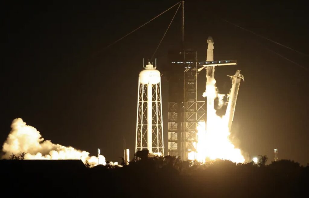 Start rakiety Falcon 9 Fot. PAP/Leszek Szymański