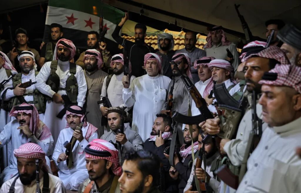 Beduini. Fot. PAP/EPA/ BILAL AL HAMMOUD