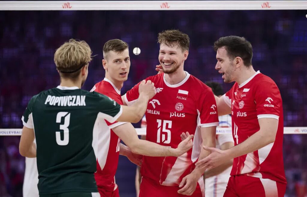 Polscy siatkarze w półfinale Ligi Narodów. Japonia pokonana Siatkarze reprezentacji Polski, fot. PAP/Adam Warżawa