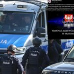 Policja w trakcie poszukiwań. Fot. PAP/Grzegorz Momot