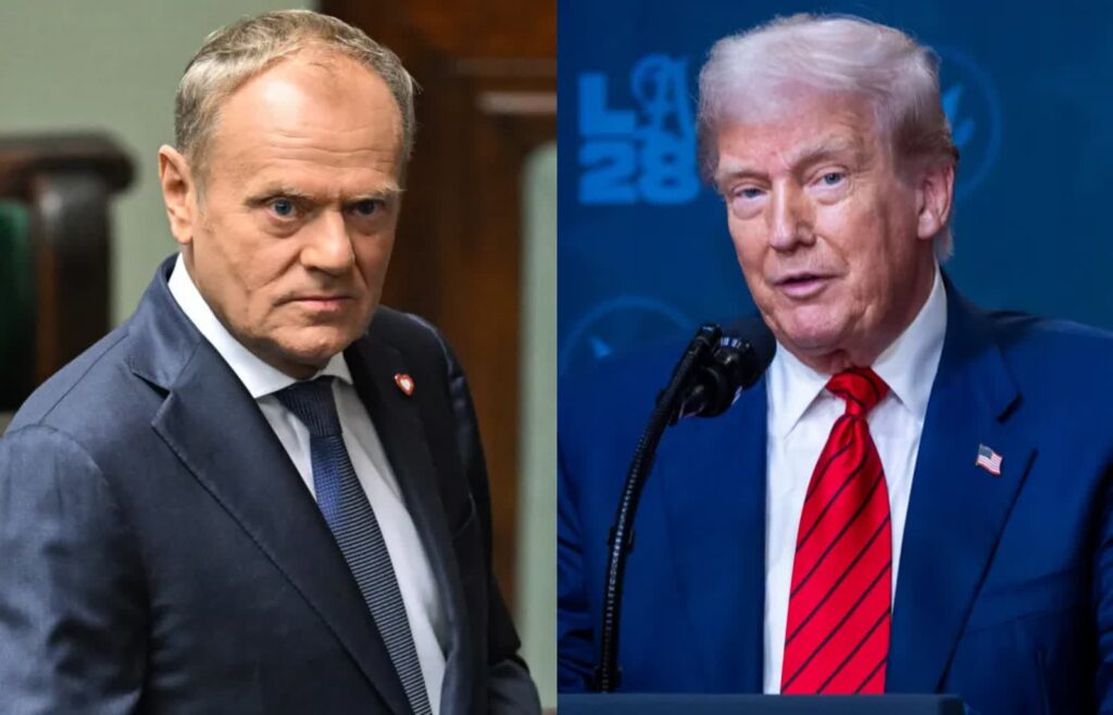 Donald Tusk i Donald Trump. Fot. PAP/Radek Pietruszka/SHAWN THEW