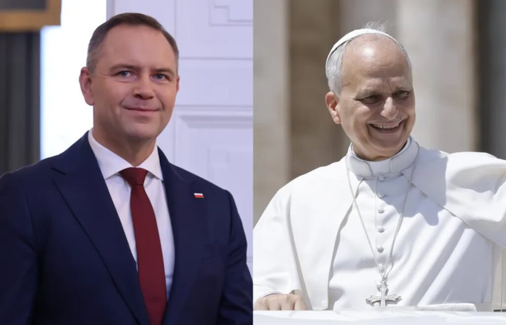 Karol Nawrocki i papież Leon XIV Fot. PAP/Albert Zawada/EPA/FABIO FRUSTACI