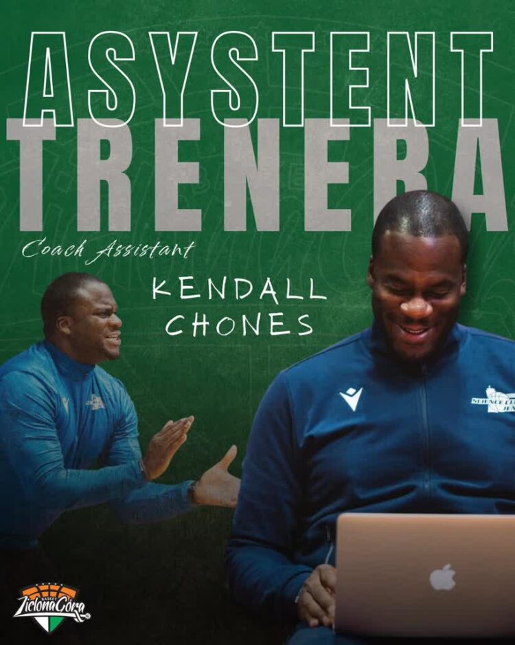 Kendall Chones asystentem trenera Miłoszewskiego 9 grafika: Facebook/Zastal BC Zielona Góra