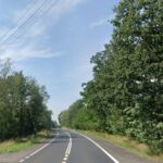 DK32 na odcinku między Zieloną Górą a Wilkanowem (Google Maps)