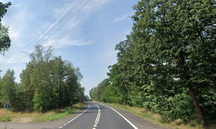 DK32 na odcinku między Zieloną Górą a Wilkanowem (Google Maps)