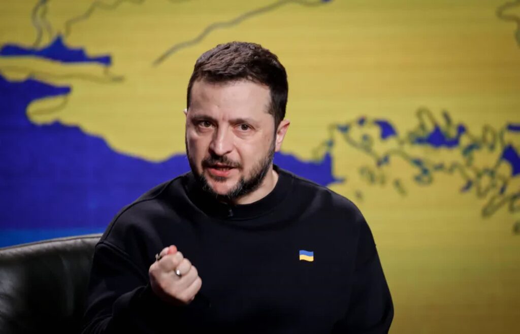 Wołodymyr Zełenski. Fot. PAP/EPA/SERGEY DOLZHENKO