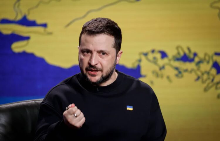 Wołodymyr Zełenski. Fot. PAP/EPA/SERGEY DOLZHENKO
