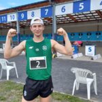 Łukasz Gutkowski z AZS-u AWF-u Warszawa zdobył tytuł Mistrza Polski czwarty raz z rzędu, a piąty w karierze (fot. Jakub Lesiński)