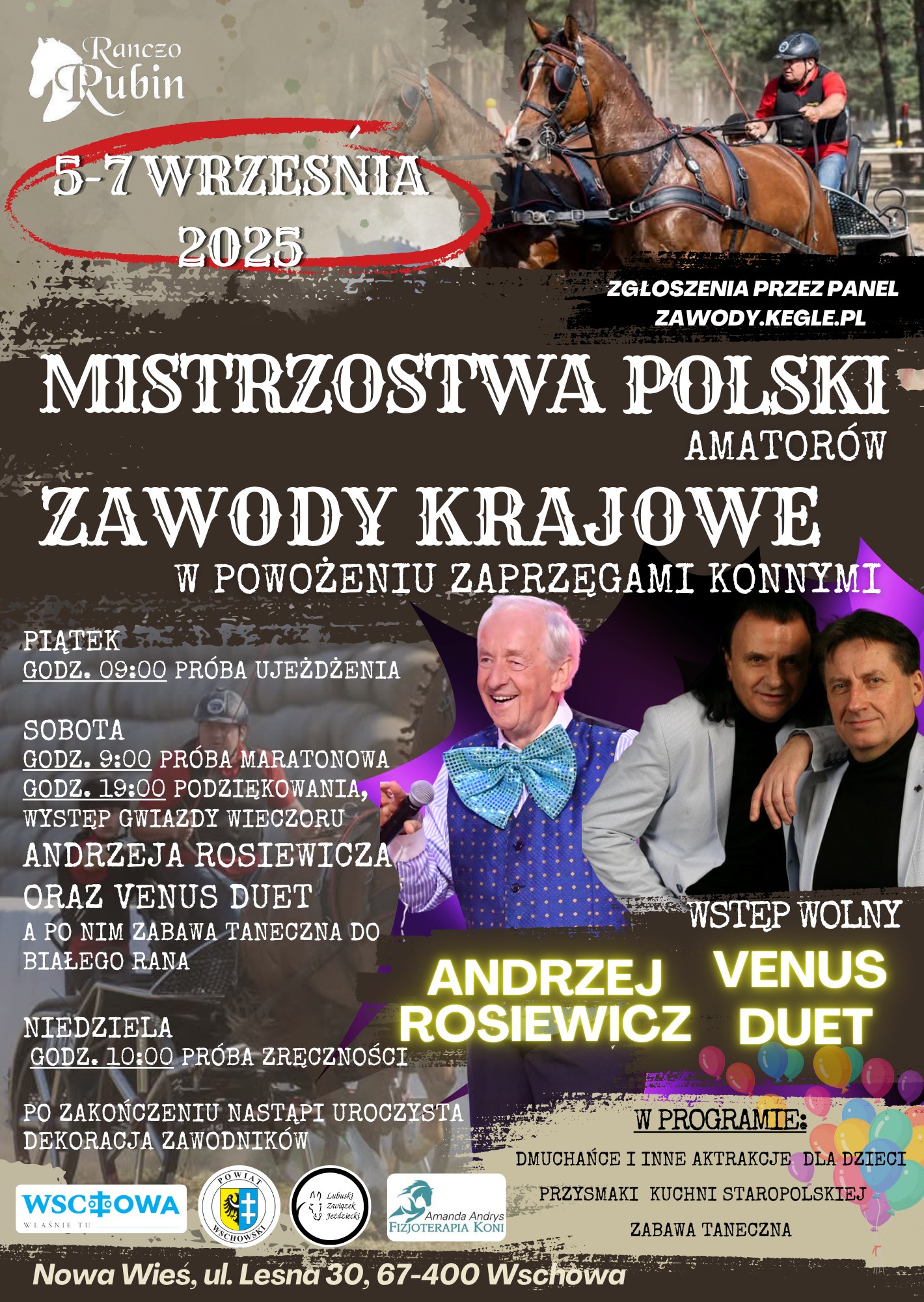 Zawody w powożeniu zaprzęgami konnymi w gminie Wschowa Radio Zachód - Lubuskie