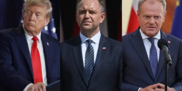 Donald Trump, Karol Nawrocki i Donald Tusk Fot. PAP/EPA/PAP/EPA/GAVRIIL GRIGOROV/SPUTNIK/KREMLIN POOL/POOL/Leszek Szymański/Paweł Supernak
