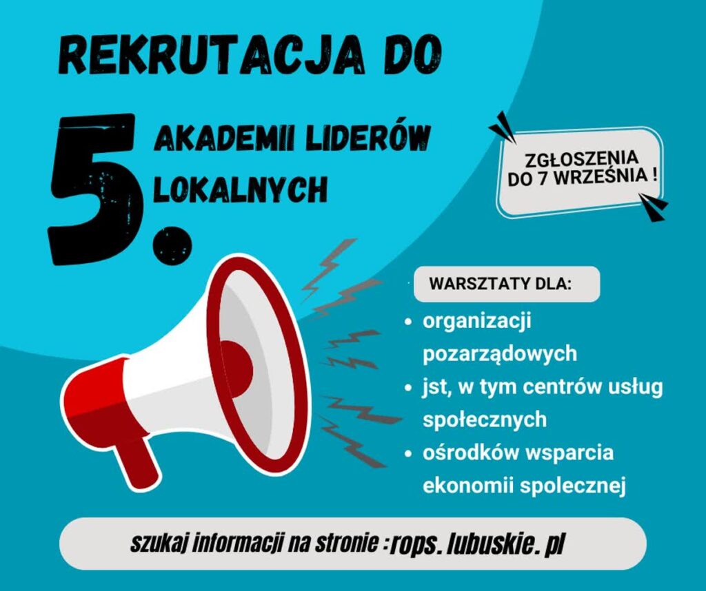 Ruszyły zapisy na warsztaty Akademii Liderów Lokalnych Ruszyły zapisy na warsztaty Akademii Liderów Lokalnych Radio Zachód - Lubuskie