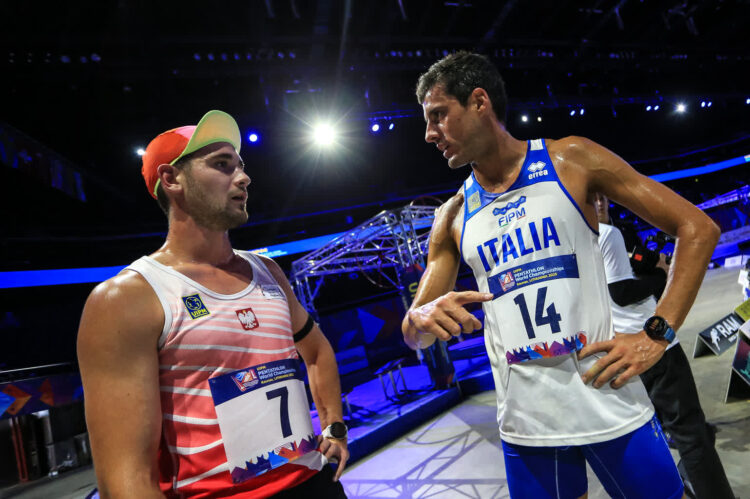 Pech przeszkodził zielonogórzanom w awansie do półfinału Mistrzostw Świata 9 Kamil Kasperczak (z lewej); fot. UIPM World Pentathlon / Nuno Gonçalves