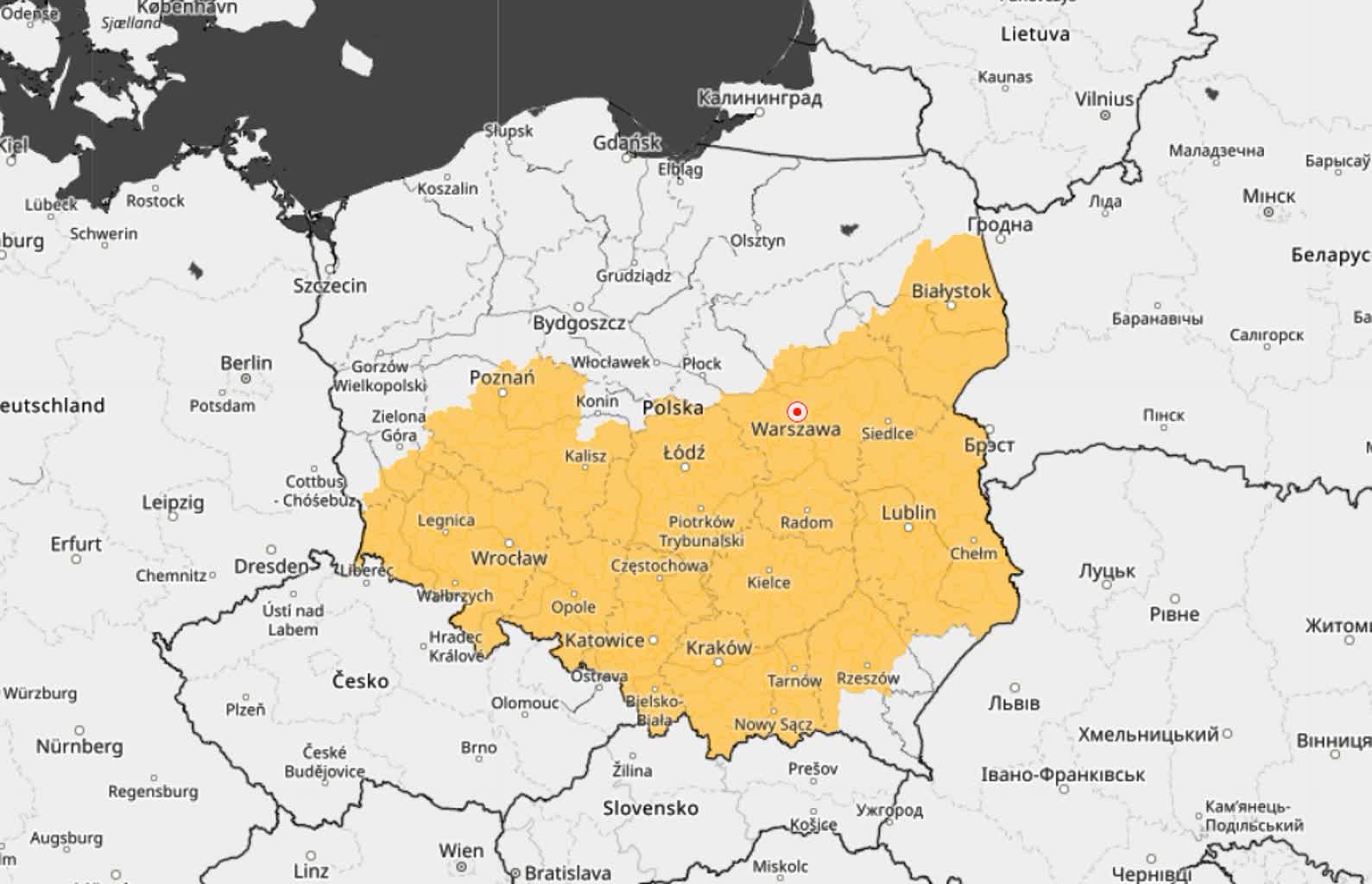 Alerty burzowe dla trzech lubuskich powiatach