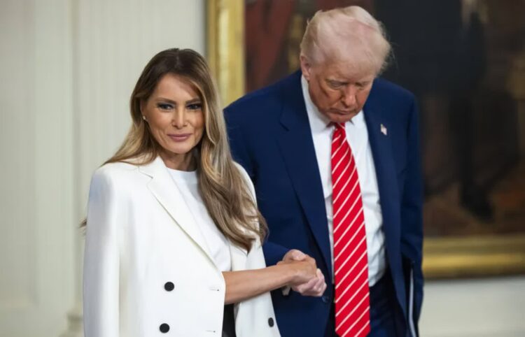Melania Trump i Donald Trump Fot. JIM LO SCALZO/PAP/EPA