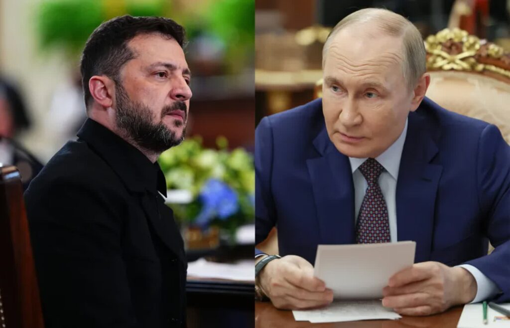 Wołodymyr Zełenski i Władimir Putin Fot. PAP/EPA/AARON SCHWARTZ/POOL/VYACHESLAV PROKOFYEV/SPUTNIK/KREMLIN POOL