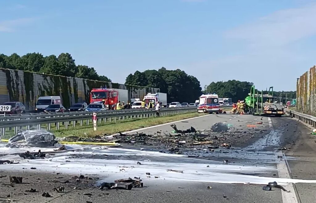 Miejsce wypadku Fot. Komenda Powiatowa Policji w Pabianicach
