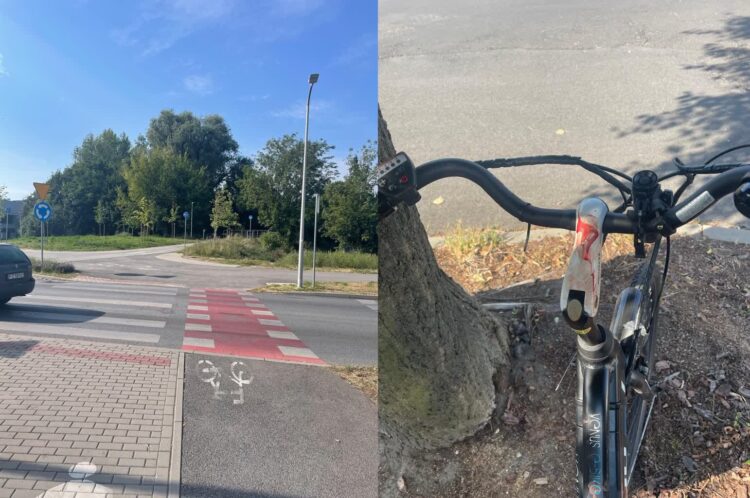 Nietrzeźwy i ranny cyklista uciekł po potrąceniu przez samochód osobowy 9 Policja Zielona Góra